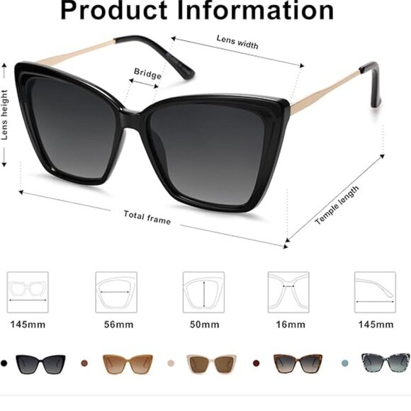Trendy Polarized Sunglasses For Women Retro Womens Oversized main image 4